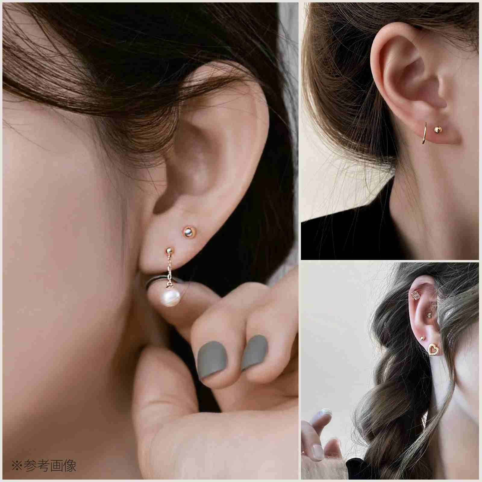 Jadymoon ブランド スタッドピアス 軟骨ピアス 丸玉ピアス ボールピアス シルバー925 18kコーティング シンプル 小さめ 軽い オシャレ 上品 トレンド カジュアル 通勤 デイリー プレゼント ギフト アレルギー対応 ゴールド
