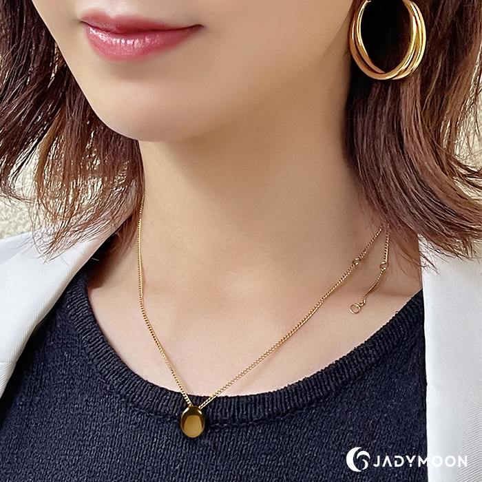 Jadymoon ブランド ネックレス ペンダント マメチャーム 小ぶり 小さめ 軽い 上品 オシャレ デイリー プレゼント ギフト 18kコーティング アレルギー対応 ゴールド