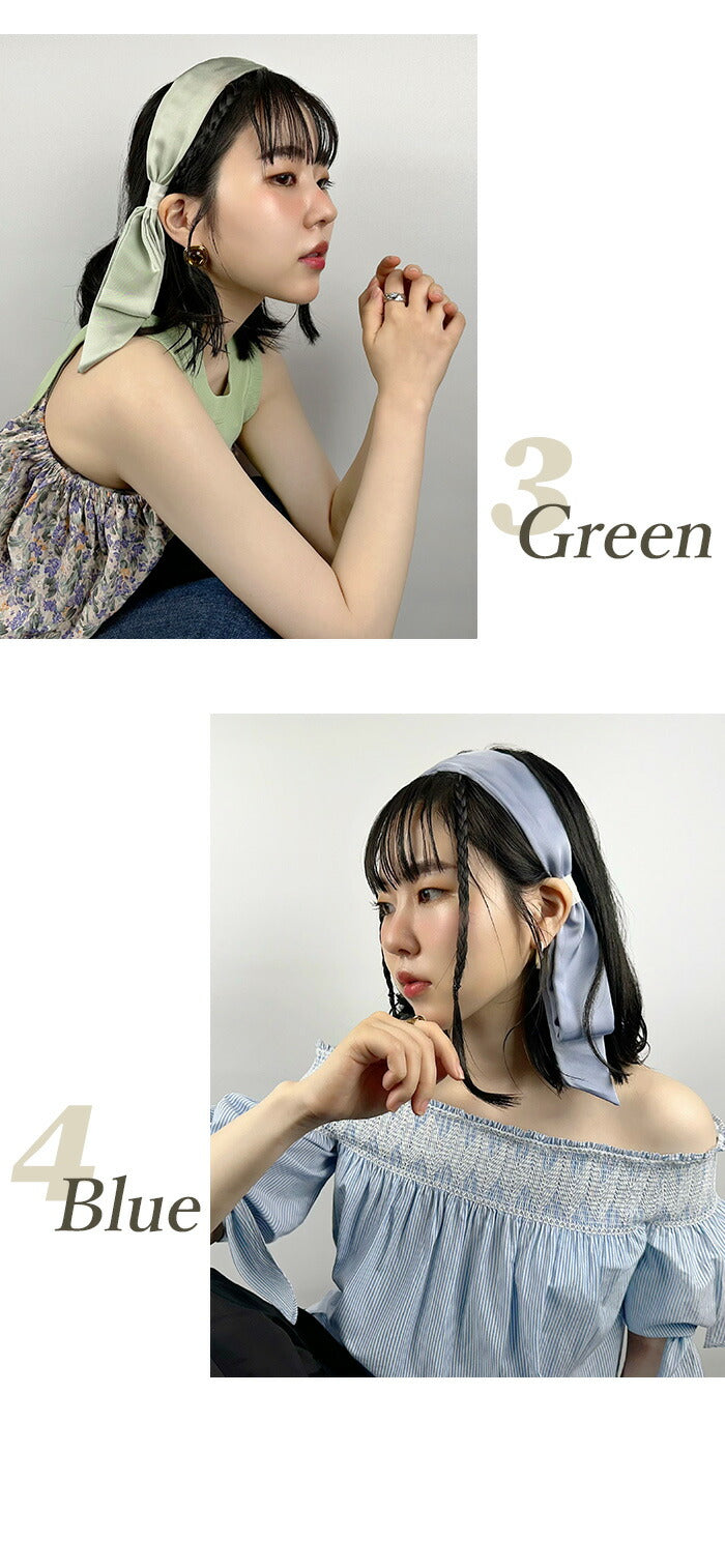 jadymoon ブランド カチューシャ ヘアアクセサリー リボン 幅広 ワイド シンプル 合わせやすい ずれにくい ストレスフリー  おしゃれ 上品 モダン トレンド フレンチカジュアル レトロ ロマンチック 大人 無地 黒 ブラック 白 アイボリー 水色 ブルー 緑 グリーン
